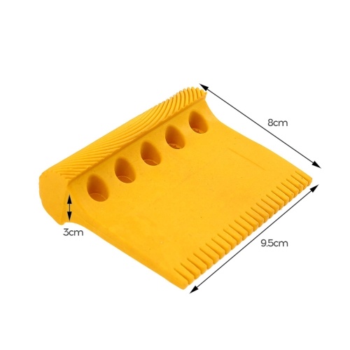 

Rubber Wood Grain Pattern Tool Five Holes Yellow DIY Wall Painting Hand Tool