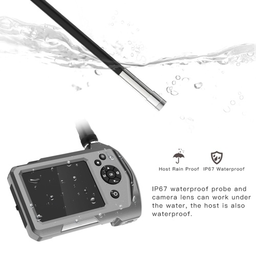 

Industrial Endoscope Borescope Micro Inspection Camera Digital Endoscope HD 3.5inch Borescope Camera with LED Light Semi-Rigid Flexible Pipe Rechargeable 2600mAh Battery