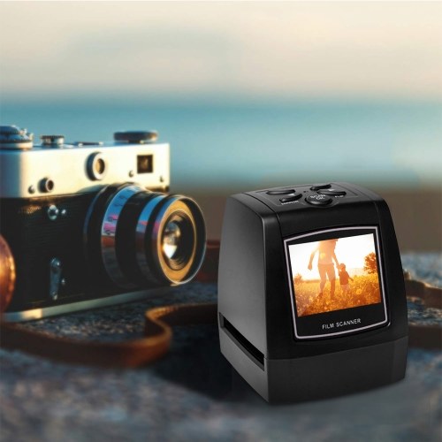 

EC718 Mini Digital 35mm 135mm Negative Slide Film Scanner Converter Photo Digital Image Viewer with 2.36" LCD Build-in Editing Softwar