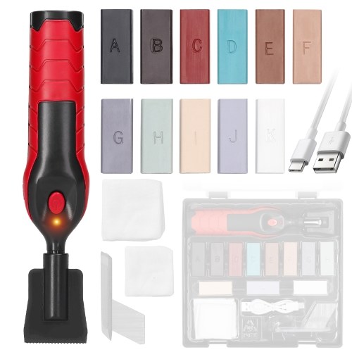 Tile Floor DIY Repairing Tool Set Multifunction Porcelain Furniture Repairing Tool Set Scratch Nail Hole Crack Filler Tool Set Household Handheld Melting Wax Tool Set