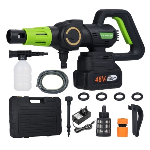 

Portable Cordless Pressure Washer 360PSI Brushless Power Washer Battery Powered Car Pressure Washer with 3.0Ah Battery 6 in 1 Nozzle 12.5ft Hose for Watering Cleaning Car Washing Floor Washing