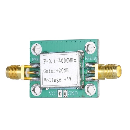 0,1 ~ 4000 MHz 20 dB amplificateur à large bande à large bande à micro-ondes RF AMP Module LNA Module de carte