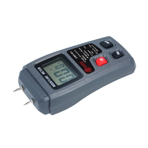 Wood Moisture Test Moisture Meter 4 Modes Portable Hygrometer Pin Type Timber Humidity Instrument Handheld Water Leak Detector LCD Display 