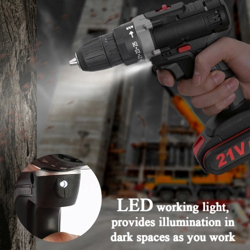 36V Multifunctional Electric Impact Cordless Drill High-power Lithium Battery Wireless Rechargeable Hand Drills Home DIY Electric Power Tools 