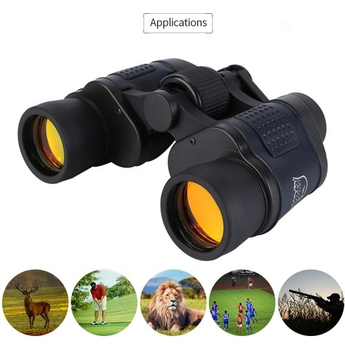 Portable Hiking 60x60 Binoculars High Clear Weak Light Night-vision Telescope（without compass）