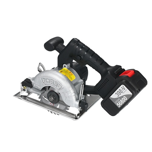 21V Cordless Circular Saw 6500RPM 2x4.0Ah Battery Fast Charger 45 Degree Adjustable Bevel Cutting with 110mm 30T Blades Circular Saw Woodworking Tools