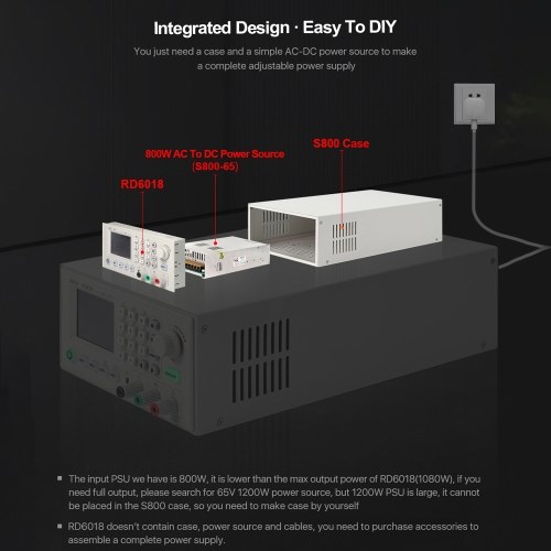 RD6018 18A Constant-Voltage and Constant-Current Direct-current Power-Supply Module Keypad PC Software Wifi Phone App Control with Firmware Update Function 