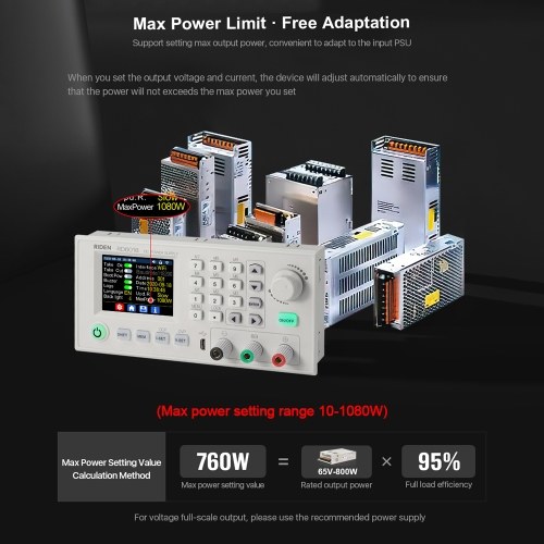 RD6018 18A Constant-Voltage and Constant-Current Direct-current Power-Supply Module Keypad PC Software Wifi Phone App Control with Firmware Update Function 