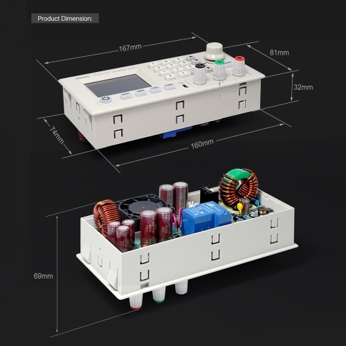 RD6018 18A Constant-Voltage and Constant-Current Direct-current Power-Supply Module Keypad PC Software Wifi Phone App Control with Firmware Update Function 