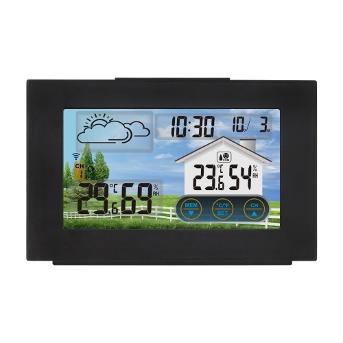 Wireless Weather Station Forecaster Indoor Outdoor Thermometer Hygrometer with Sensor 