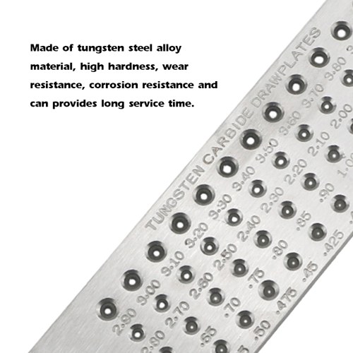 

52 Holes 0.26-4.10mm Tungsten Steel Alloy Wire Drawplate for Jewelry Making Round
