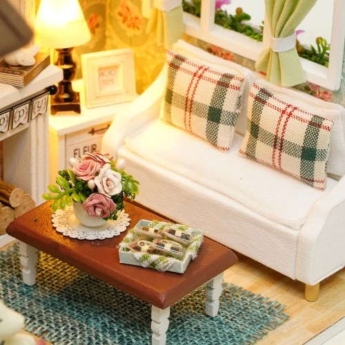 

DIY Dollhouse Wooden Room Assemble Kit Home Decoration Miniature House Model Self-installed Simulation Dollhouse