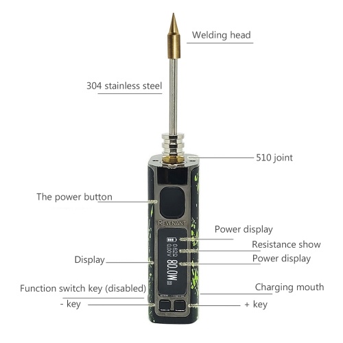 

80W Household Mini Portable Soldering Iron USB Rechargeable Electric Welding Pen