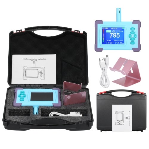 

Carbon Dioxide Detector with Rechargeable Battery Portable CO2 Meter Tester Air Quality Detector