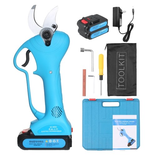 DC 21V Electric Pruning Shears Kit Cordless Battery Operated Pruning Shears Branch Cutter
