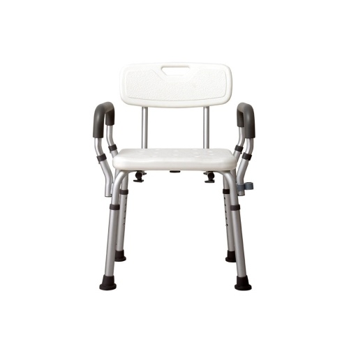 Shower Bench with Arms and Removable Back Adjustable Shower Chair Tool-Free Assembly Bath Seat Shower Tub Stool for Elderly