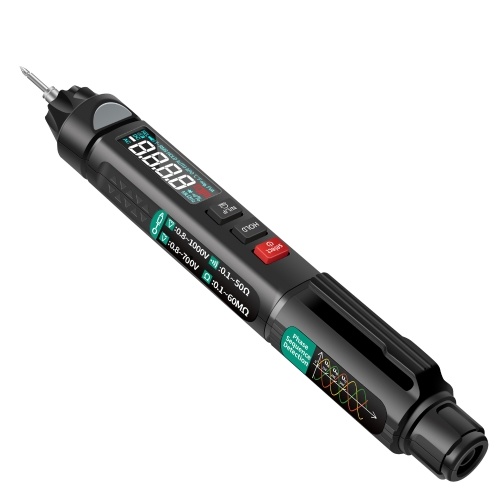 ANENG A3008 Pen Multimeter 6000 Counts Digital Multimeter Meter Tester with LCD Display Backlight Flashlight NCV Auto-off Multiple Accessories for Voltage Current Resistance Capacitance Diode Continuity Test (Color Screen & Phase Sequence Measurement) 