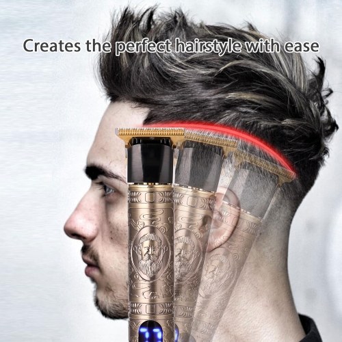 

Battery Display Hair Cutter Professional USB Hair Trimmer Men Rechargeable Electric Powerful Haircut Machine Carving Hair Tool