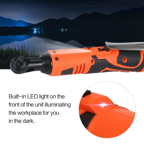 

Cordless Electric Ratchet Wrench 18V Power Ratchet Tool Ratcheting Socket Wrench with 2 Pack 6000mAh Rechargeable Battery