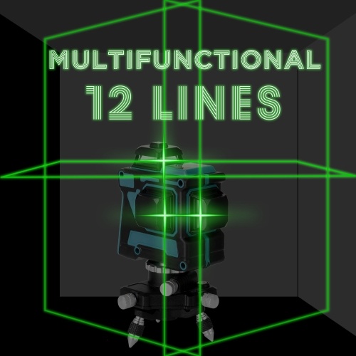 

Multifunctional 3D 12 Lines Laser Level Tool Vertical Horizontal Lines with Self-leveling Function