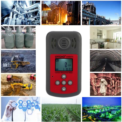 

UYIGAO Brand New Handheld Portable Carbon Monoxide Meter High Precision CO Gas Tester Monitor Detector with LCD Display Sound and Light Alarm 0-2000ppm
