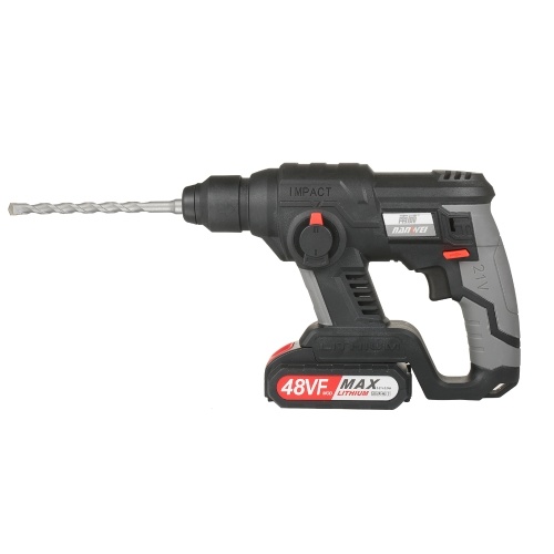 

21V Rotary Hammer Drill 780 RPM Cordless Drill Demolition Kit with 6/8/10mm Masonry Drill Bits 2.0Ah Lithium Battery LED Light and Carry Box for Concrete