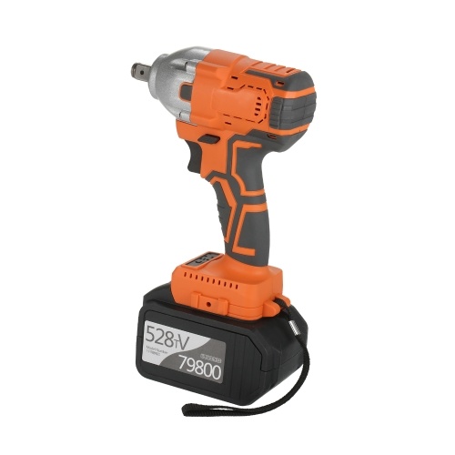 

Cordless Brushless Impact Wrench 1/2 Inch 380Nm High Torque 2 x 6.0A Li-ion Battery Variable Speed Fast Charger with Carry Box Socket & Multiple Accessories for Home Motorcycle