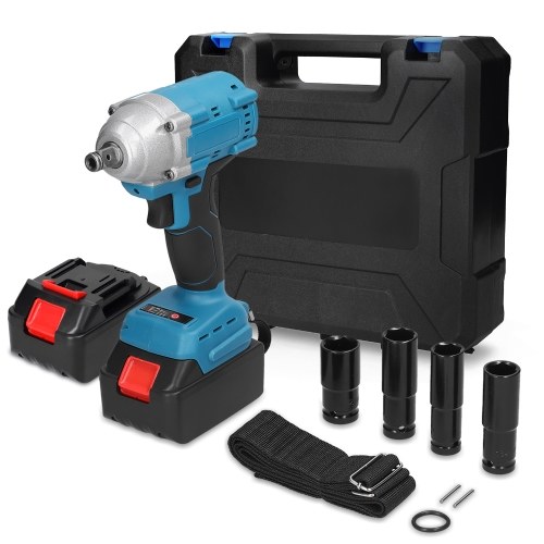 

Large Capacity 21V Electric Impact Cordless Wrench Rechargeable Brushless Wrenchs Professional Hand Drill Portable Installation Power Tools