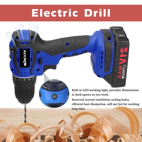 

Household Multifuctional Electric Drill 2 Speed Control Modes Rotation Ways Adjustment 21 Gears of Torques Adjustable Mini Screwdriver
