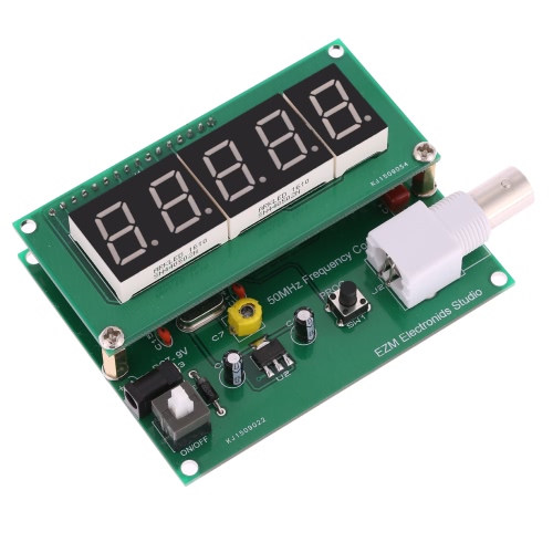 

High Sensitivity 1Hz-50MHz Frequency Meter Counter Measurement Tester Module 7V-9V 50mA DIY Kit