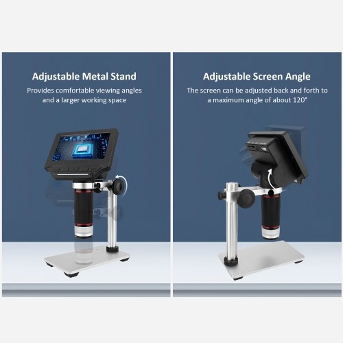 

4.3-inch LCD Screen Video Microscope with 32GB TF Card 1000X Microscope 1080P (without adapter)