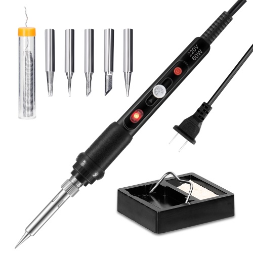 

60W Portable Handheld Professional Electric Soldering Iron Pen Type 200~450℃ Temperature Adjustable Electric Iron with Switch Button Home Household DIY Utility Tool