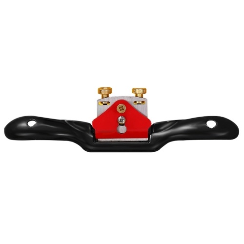 Spokeshave ajustável de 9 polegadas com plaina manual de base plana Lâmina de metal Lâmina de metal Ferramenta de trabalho de madeira para artesanato em madeira Raspar barbear madeira