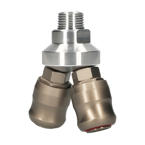 

Multi Pass Quick Coupler 1/4-inch Female Thread Anti-explosion Self-locking C-type Quick Connector Air Tool Fittings (2 Way)