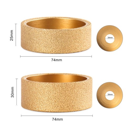 

3 Inch Brazed Diamond Grinding Wheel 10mm for Gem Granite Marble Glass Tungsten Steel Hard Alloy Ceramics Yellow