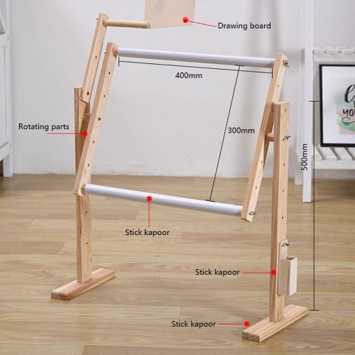 

Angle Adjustable Solid Wood Crosses Stitch Rack Wooden Stand Desktop Crossstitch Embroidery Frame