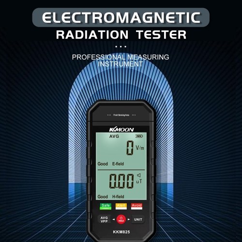 KKmoon kkm825 Handheld Electromagnetic Radiation Tester Multi-function Electromagnetic Radiation Detector with Large LCD Screen 