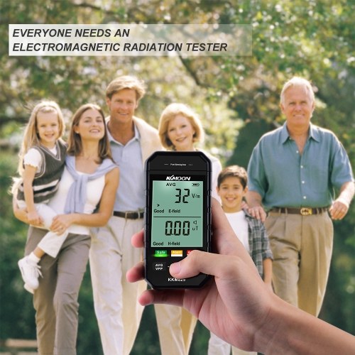 KKmoon kkm825 Handheld Electromagnetic Radiation Tester Multi-function Electromagnetic Radiation Detector with Large LCD Screen 