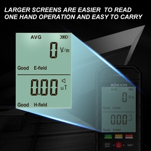 KKmoon kkm825 Handheld Electromagnetic Radiation Tester Multi-function Electromagnetic Radiation Detector with Large LCD Screen 