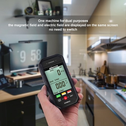 KKmoon kkm825 Handheld Electromagnetic Radiation Tester Multi-function Electromagnetic Radiation Detector with Large LCD Screen 
