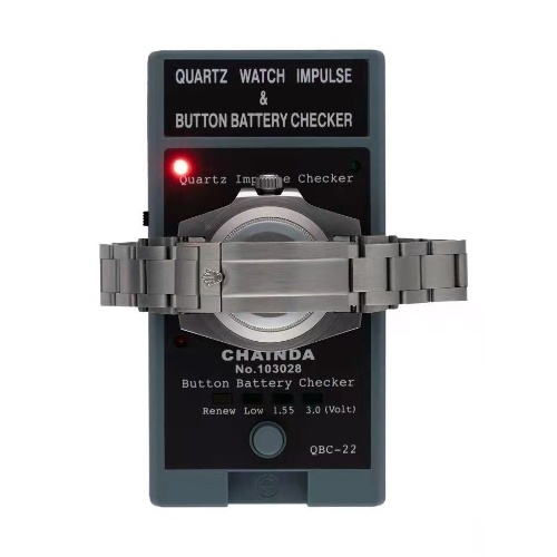 

QBC-22 Portable Handheld Quartz Watch Movement Tester Dual Use Impulse Watch Button Battery Level Checher Home Watch Utility Checking Tool