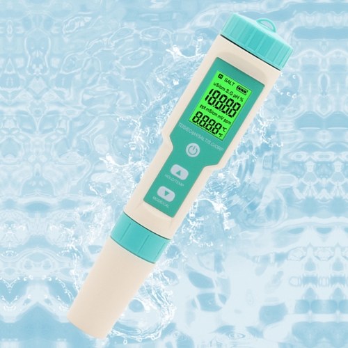 

Handheld Portable Water Quality Tester 7 In 1 PH Total Dissolved Solids EC ORP Salinity S.G Temperature Testing IP67 Waterproof ℃/℉ Units Conversion Automatic Temperature Compensation