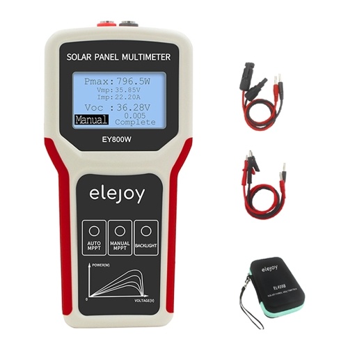 EY800W Upgrades Handheld Portable Photovoltaic Panel Power Supplys Multimeter with LCD Display Screen 