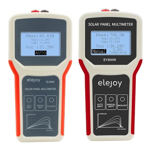 EY800W Upgrades Handheld Portable Photovoltaic Panel Power Supplys Multimeter with LCD Display Screen 
