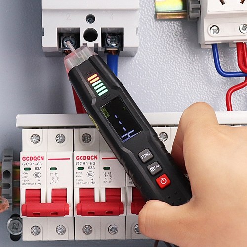 HABOTEST HT122A Pen Type Digital Multimeters Smart Handheld Multi-meter True RMS LCD Display 4000 Counts NCV Meter Voltmeter Pen Tester DC/AC Voltage Resistance Capacitance Frequency Tester Phase Sequence Detection 