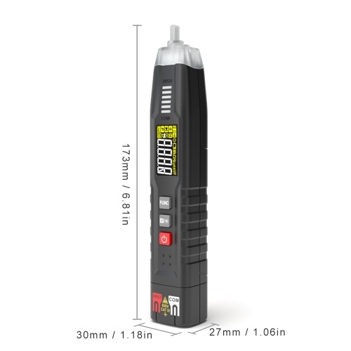 HABOTEST HT122A Pen Type Digital Multimeters Smart Handheld Multi-meter True RMS LCD Display 4000 Counts NCV Meter Voltmeter Pen Tester DC/AC Voltage Resistance Capacitance Frequency Tester Phase Sequence Detection 