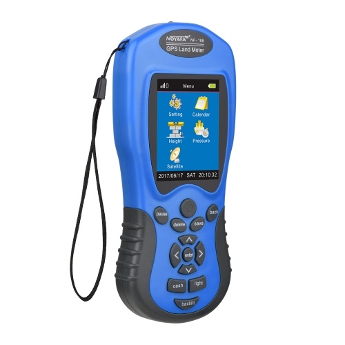 NOYAFA NF-198 GPS Land Meter Handheld Digital LCD Farmland Area Length Height Pressure Satellite Measuring Device, Automatic Manual Vehecile Mode, Outdoor Greenland Surveying Measurement Tool