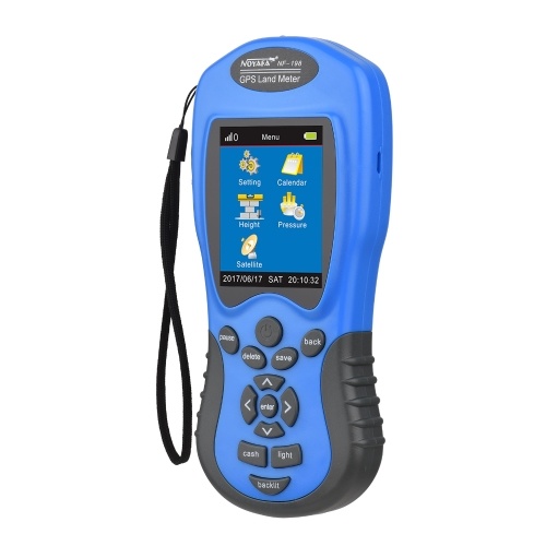 NOYAFA NF-198 GPS Land Meter Handheld Digital LCD Ackerland Bereich Länge Höhe Druck Satellite Messgerät, Automatische Manuelle Vehecile Modus, outdoor Grönland Vermessung Messung Werkzeug