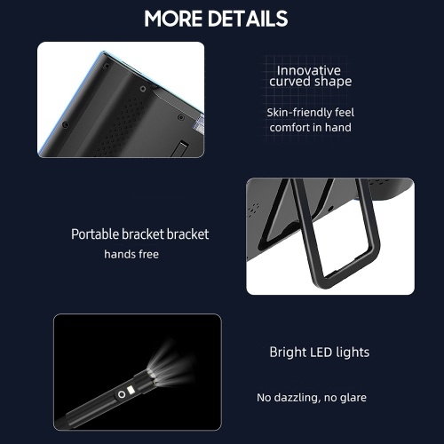 Dual Camera Endoscope with 7-inch IPS Color Screen Borescope with 6 LED Lights 1080P Photos Videos Snake Camera IP67 Waterproof 2 Million Pixels Inspection Camera with TF Card Slot 