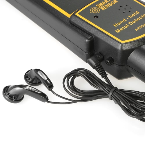 

SMART SENSOR High Sensitivity Handheld Metal Detector Security Scanner Scanning Tool with Earphone Buzzer Vibration Automatic Tuning